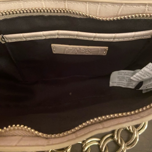 ZARA Ivory Croc Patterned Purse - Picture 3 of 6